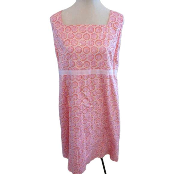 Fresh Produce Pink Fruit Slices Grapefruit Sundress Dress 18 - Picture 1 of 7